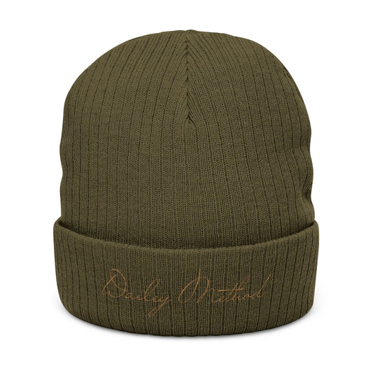 Embroidered Dailey Method Ribbed Knit Beanie