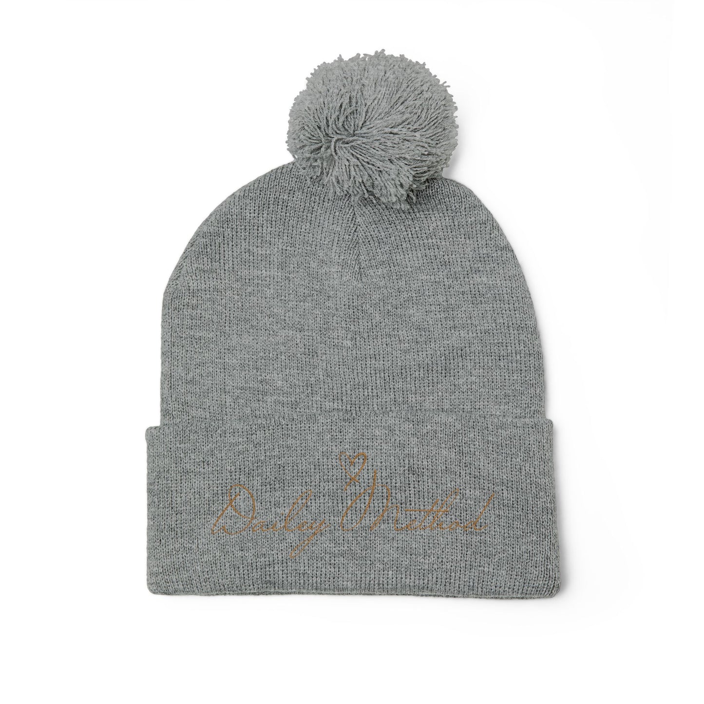 Embroidered Pom-Pom Dailey Method Knit Hat