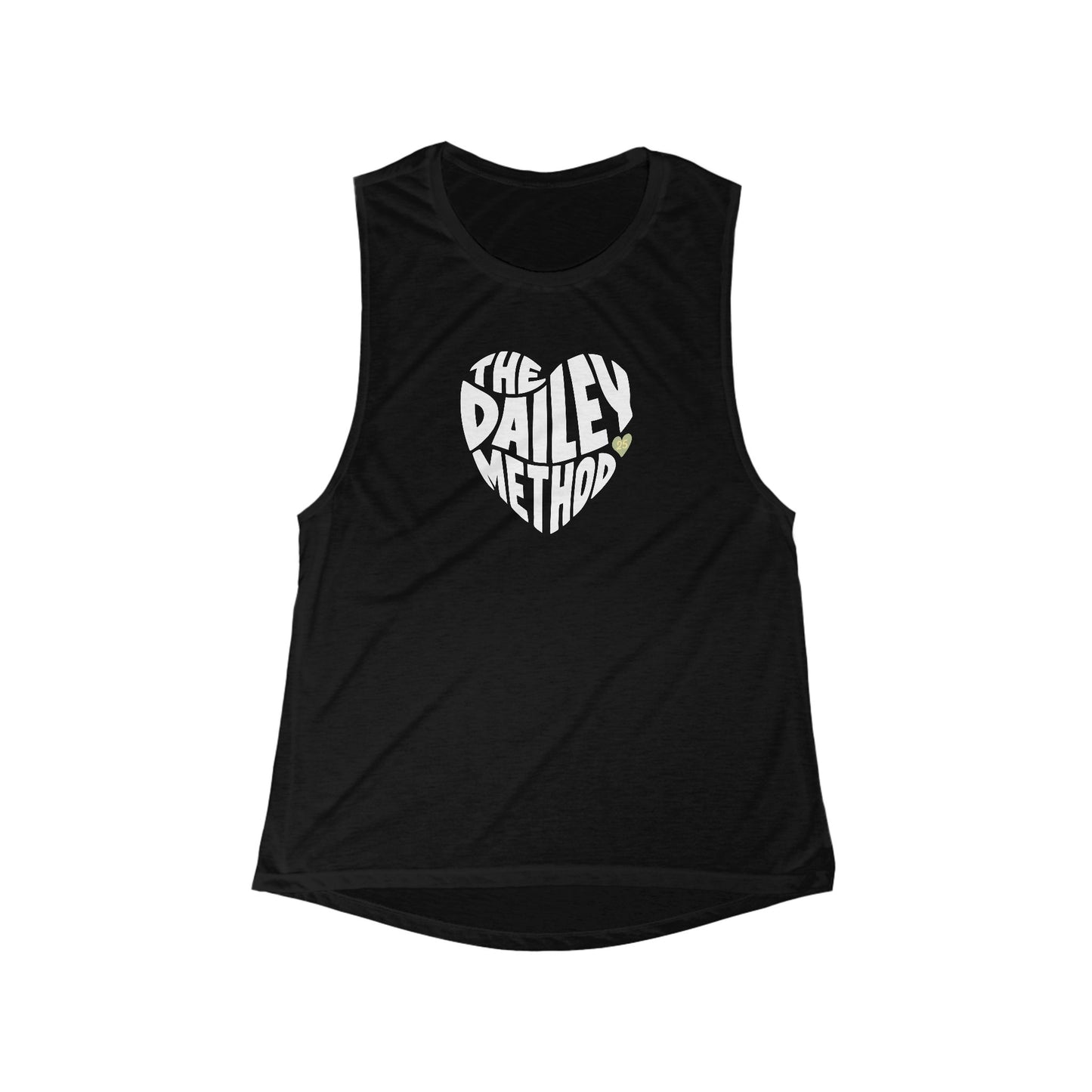Women's Flowy Scoop Muscle Tank - In Black and Dark Gray Heather