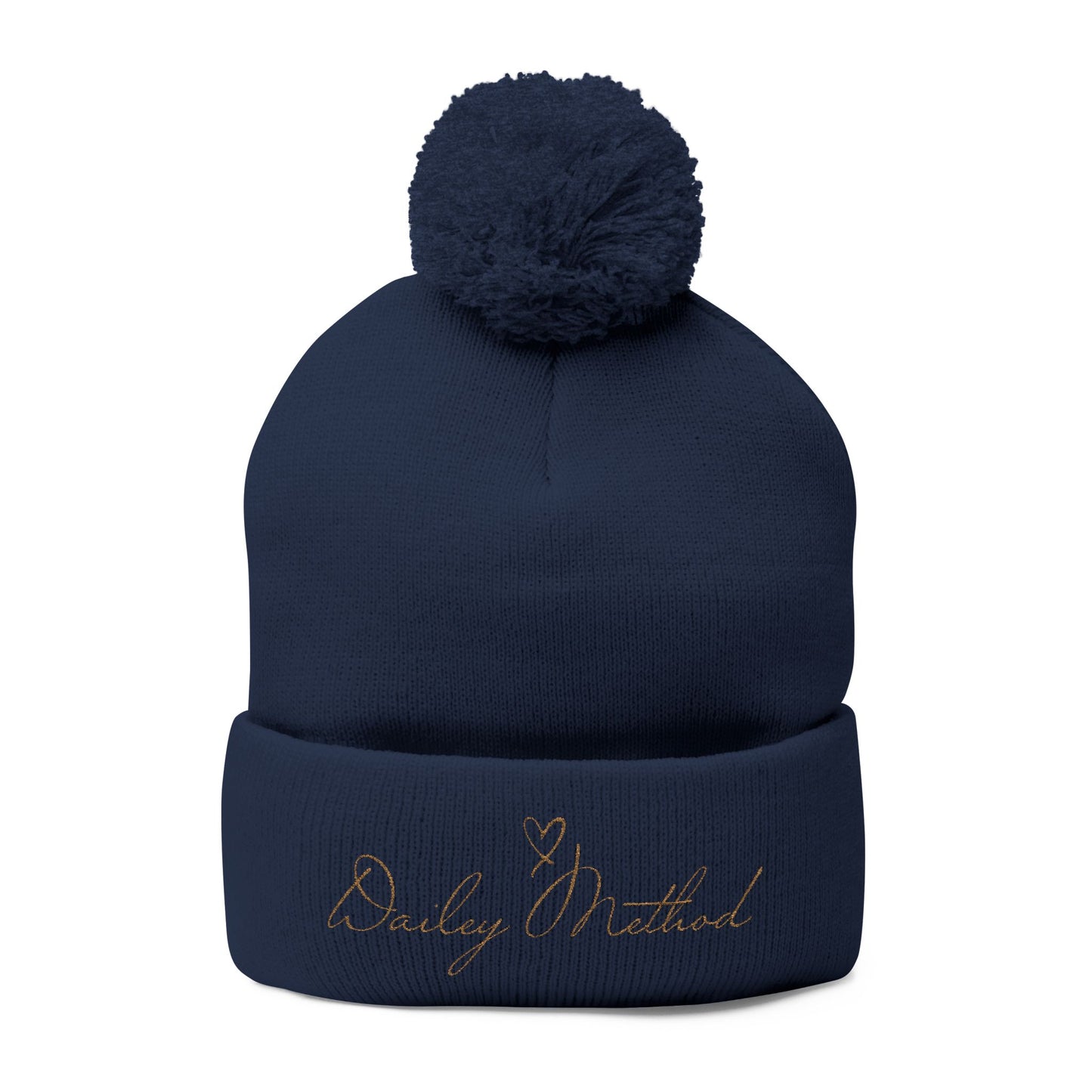 Embroidered Pom-Pom Dailey Method Knit Hat