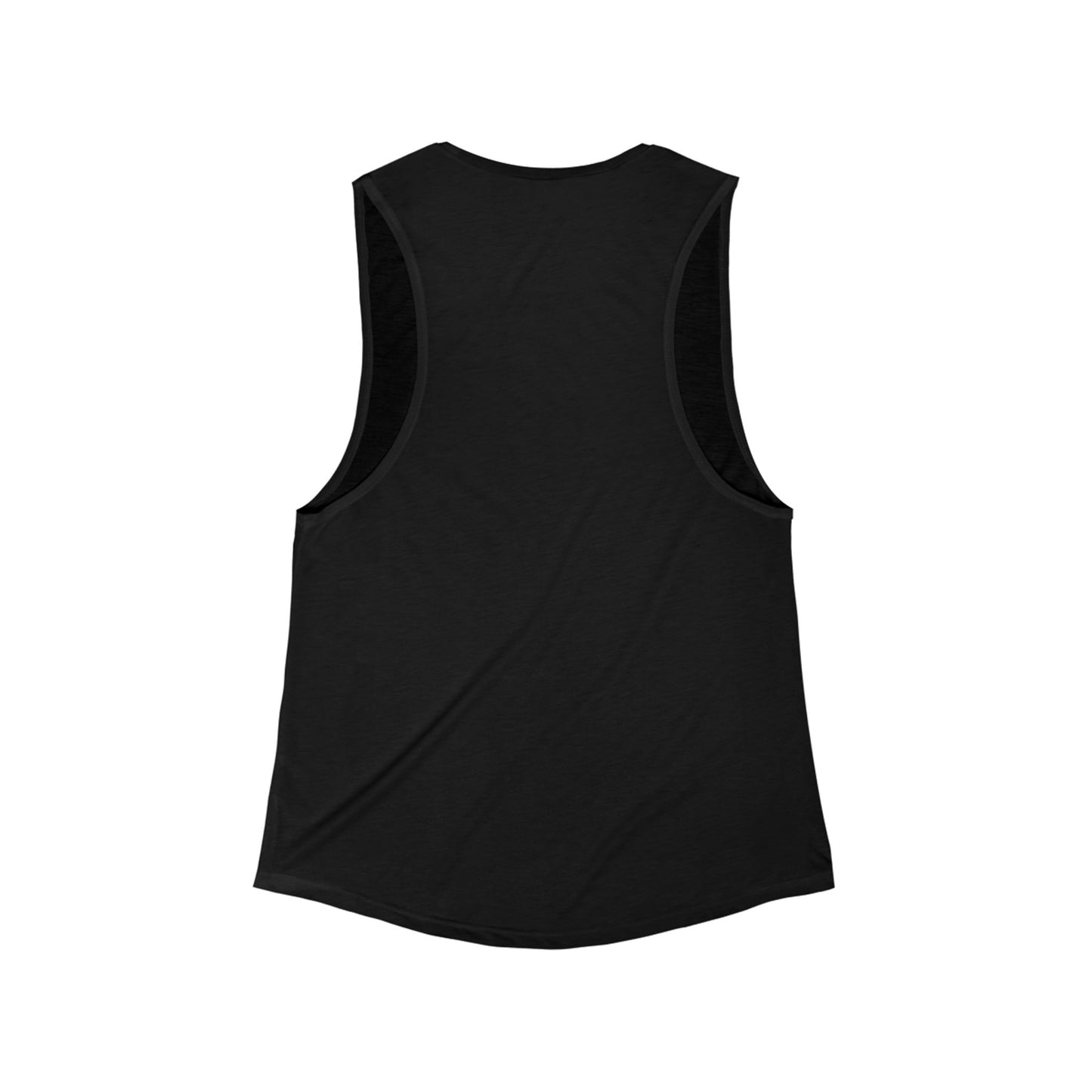 Women's Flowy Scoop Muscle Tank - In Black and Dark Gray Heather
