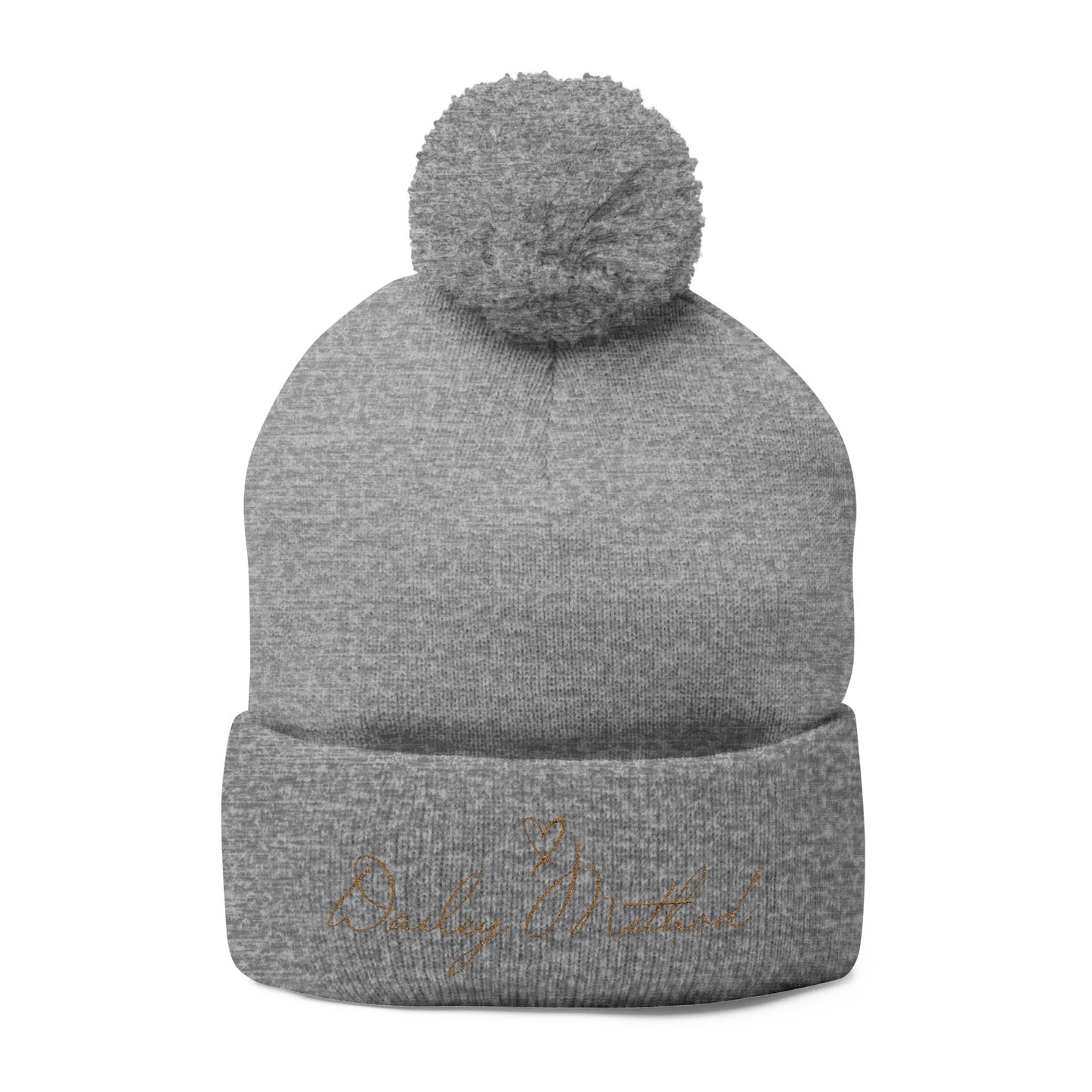 Embroidered Pom-Pom Dailey Method Knit Hat