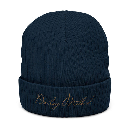 Embroidered Dailey Method Ribbed Knit Beanie