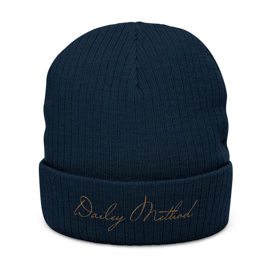 Embroidered Dailey Method Ribbed Knit Beanie