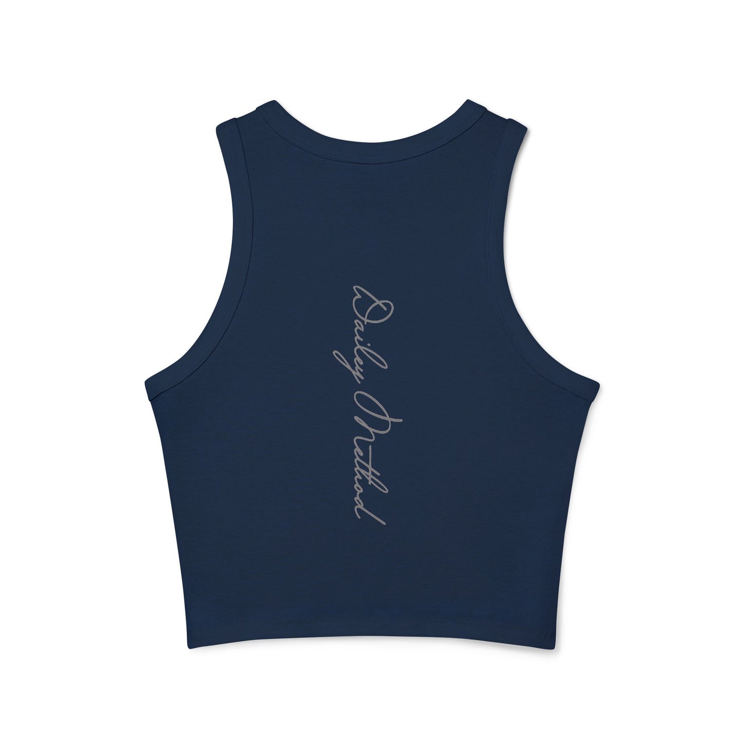 Navy/Gray The Dailey Method Women’s Micro Rib Racer Tank Top - Stylish Workout Essential